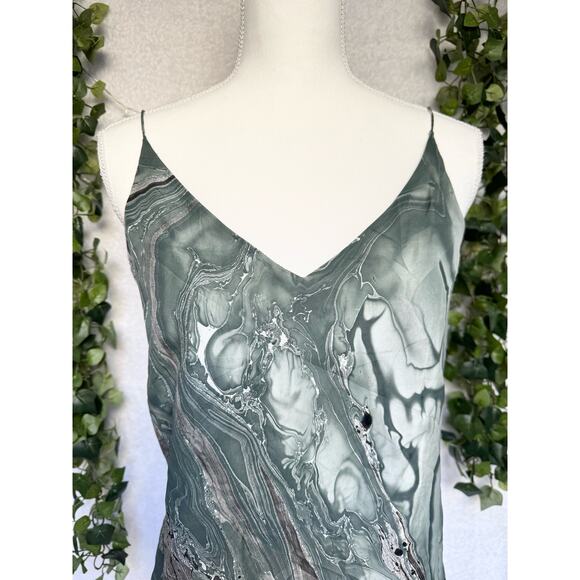 NWT Maison de Papillon Silk Eva Habotai Marble Camisole Top Medium - Picture 5 of 12